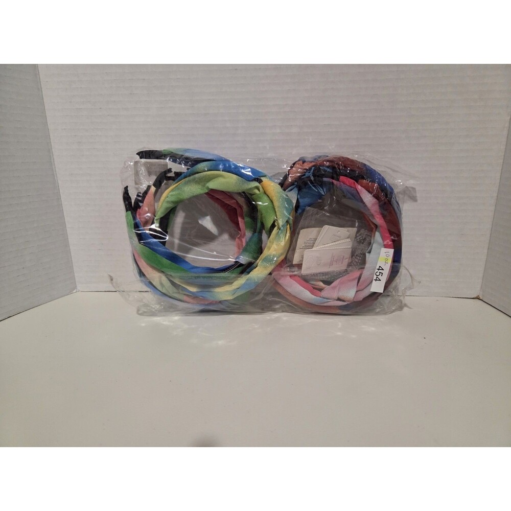Lot of 12 Multicolor Tie Dye Fabric knot Headbands Women's Hair Accessories